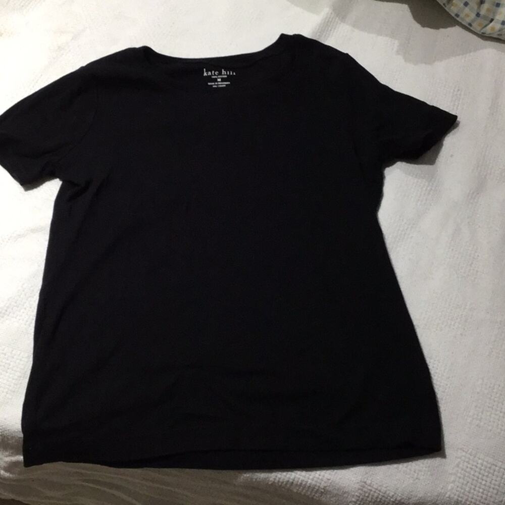 Kate hill M black 💯cotton shirt sleeve T-shirt